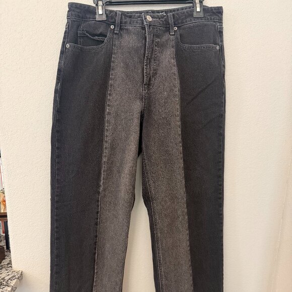 Scoop Wide Leg black/gray Jeans, size 12 - Picture 1 of 3